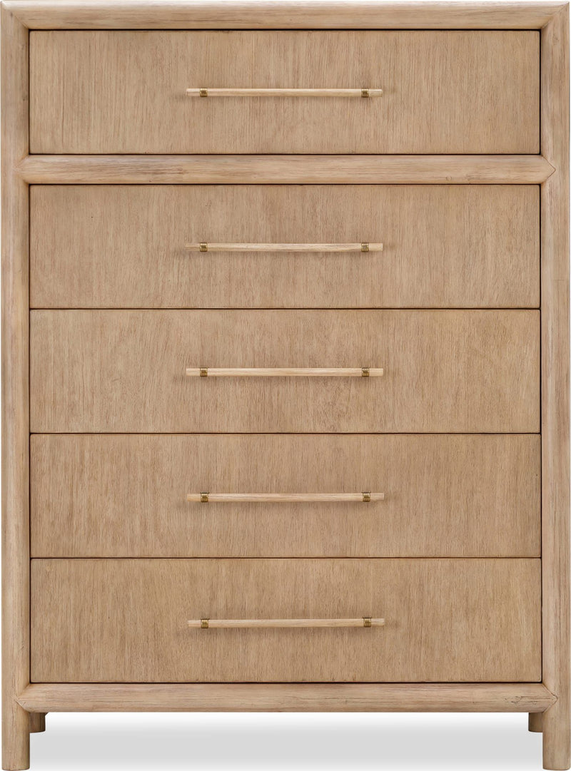 Dorsey Five Drawer Chest in Granola