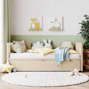 Twin Size Upholstered Daybed With Pop Up Trundle - R&R Furniture Gallery (Fountain Valley, CA)