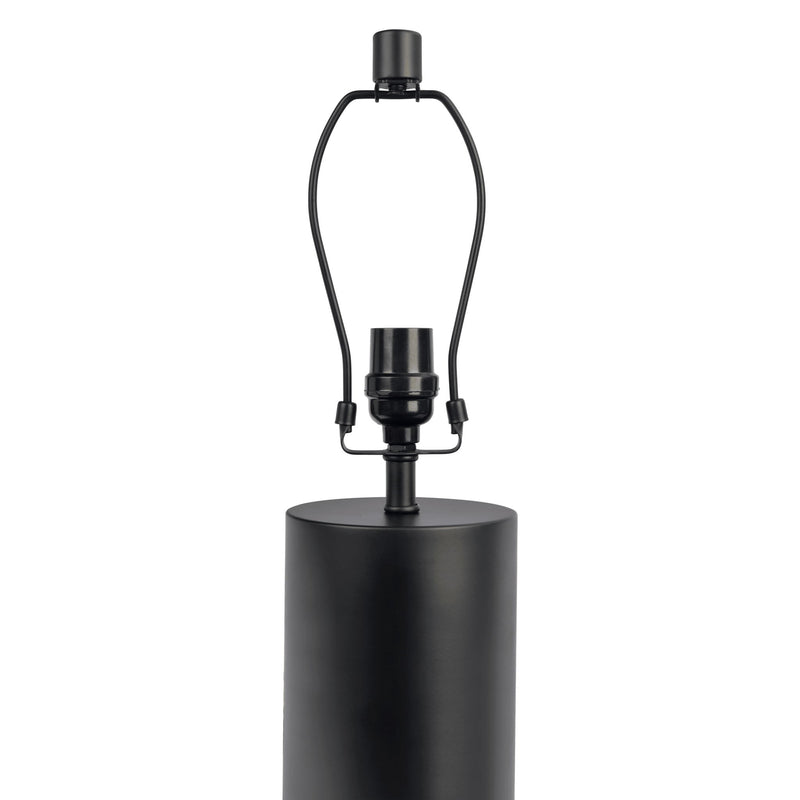 Aura - Table Lamp With On / Off Switch Block Base - Black / White - R&R Furniture Gallery (Fountain Valley, CA)