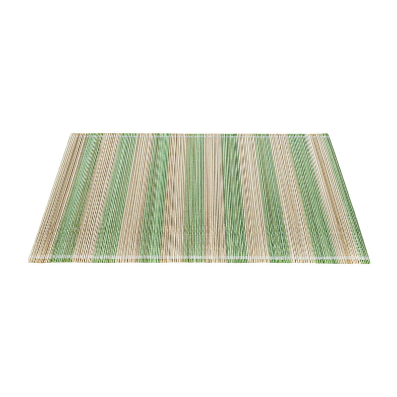 Set of four bamboo placemats by TOV Furniture, natural woven design perfect for dining table decor.
