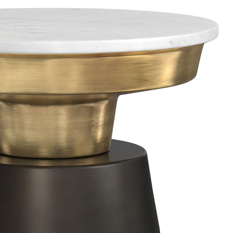 Jaxine - Side Table - Black / Gold - R&R Furniture Gallery (Fountain Valley, CA)