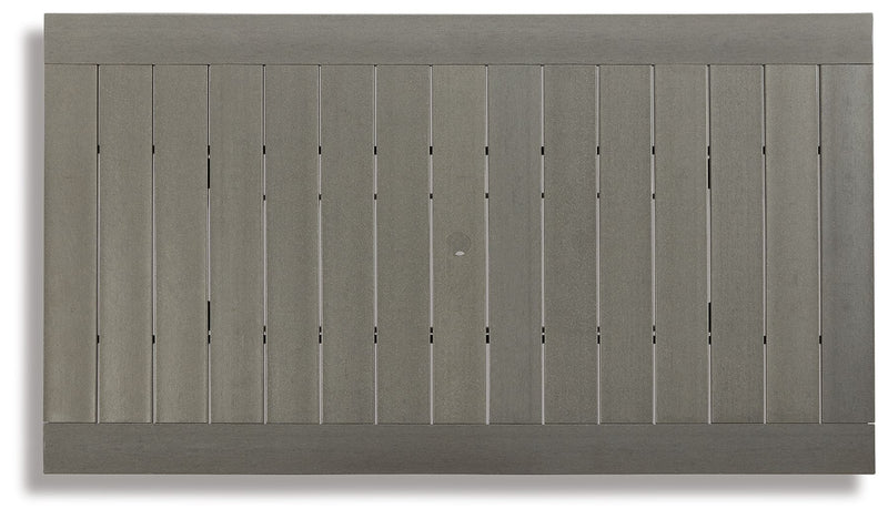 Visola - RECT Dining Table w/Umb OPT - Gray - R&R Furniture Gallery (Fountain Valley, CA)