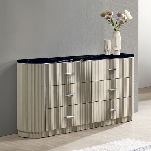 Travonte - Dresser - Gray / Beige - R&R Furniture Gallery (Fountain Valley, CA)