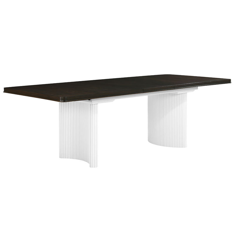Carena - Dining Table With Leaf - White & Brown - R&R Furniture Gallery (Fountain Valley, CA)
