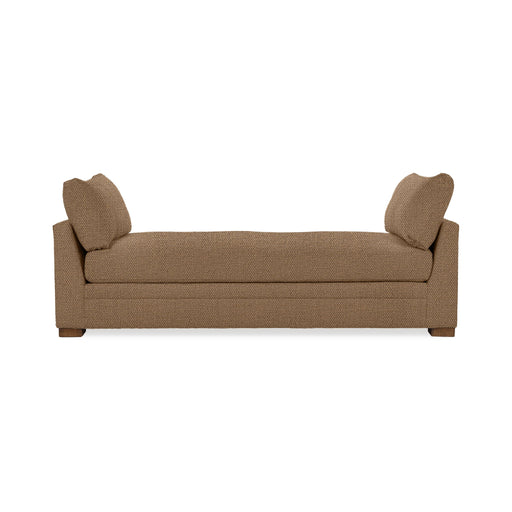 Classic Home Audrey daybed with a wooden frame and upholstered cushions, stylishly designed for a cozy, versatile bedroom or living space.