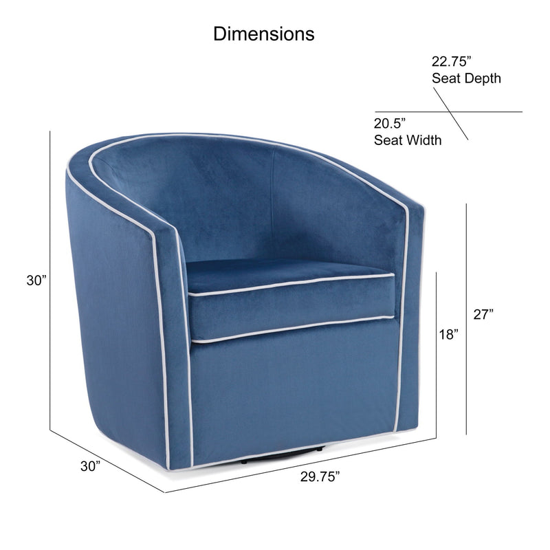 Kendall - Swivel Chair With Barrel Back Design - R&R Furniture Gallery (Fountain Valley, CA)
