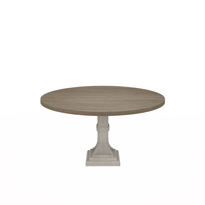 Tannen - Round 5 Piece Dining Table (Set of 5) - White And Gray - R&R Furniture Gallery (Fountain Valley, CA)