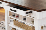 Valebeck - Rect Dining Room Counter Table With Wine Rack - R&R Furniture Gallery (Fountain Valley, CA)