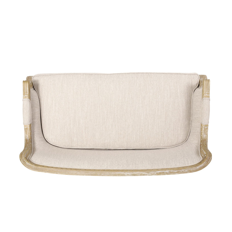 Noble House Inspired Style stationary loveseat with plush upholstery and sleek design, ideal for cozy living room seating.