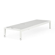 Noble House outdoor patio chaise lounge with five reclining positions, featuring a modern design and comfortable cushioning.