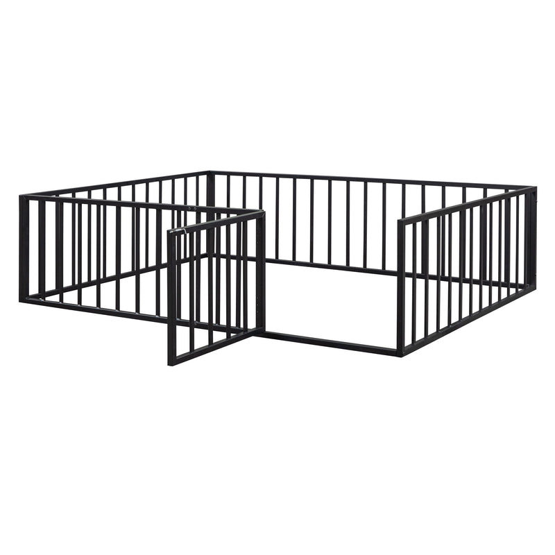 Metal Floor Bed Frame With Fence And Door - R&R Furniture Gallery (Fountain Valley, CA)