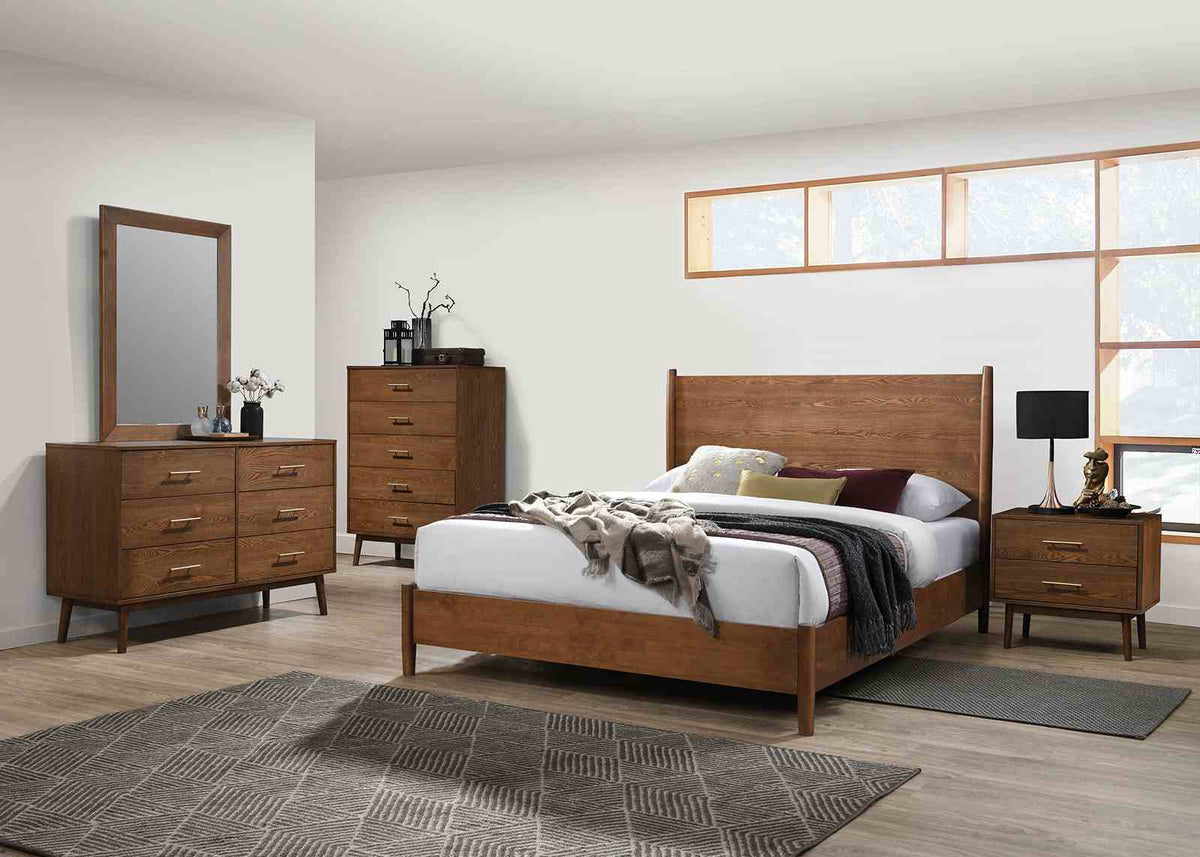 Tromso - E.King Bed, Walnut