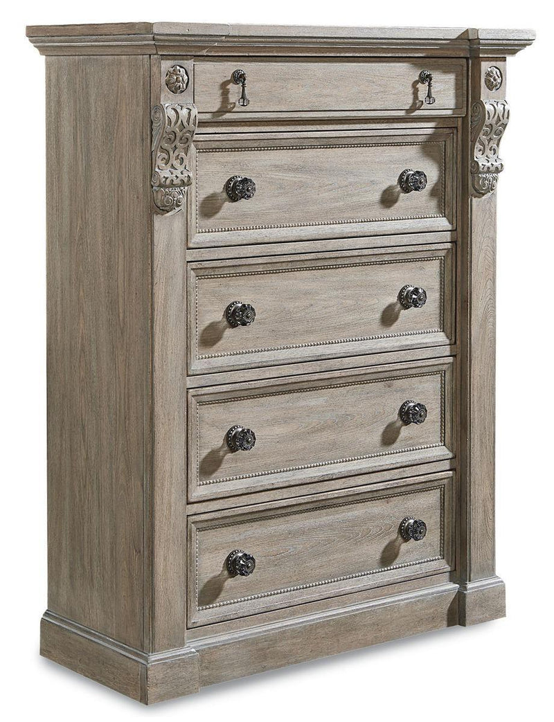Arch Salvage 5 Drawer Jackson Chest in Parchment