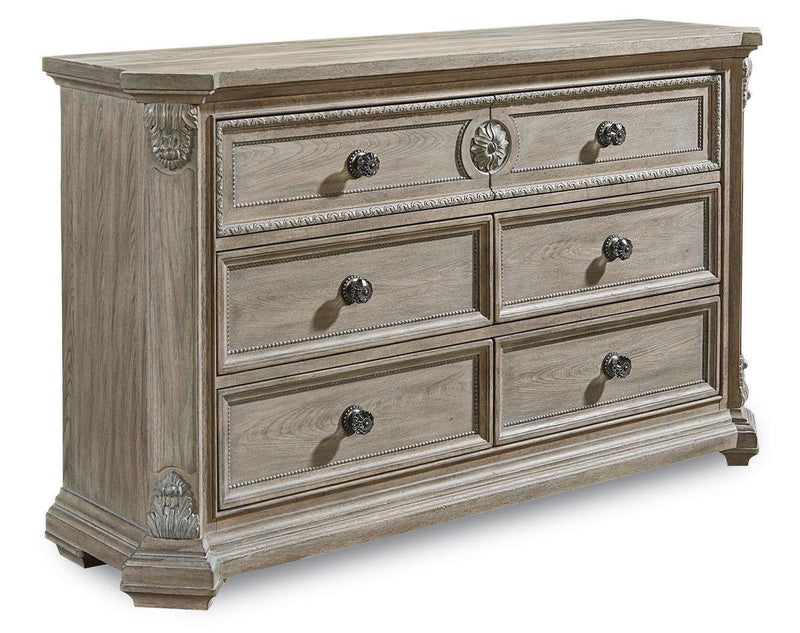 Arch Salvage 6 Drawer Grayson Dresser in Parchment
