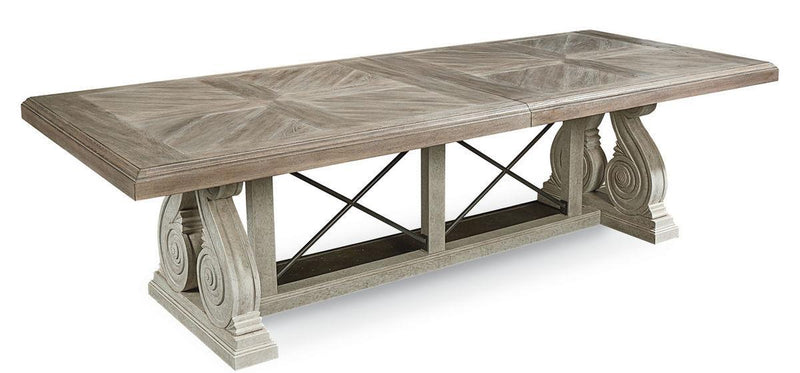 Arch Salvage Pearce Dining Table in Parchment