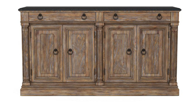 Furniture Architrave Buffet in Rustic Pine