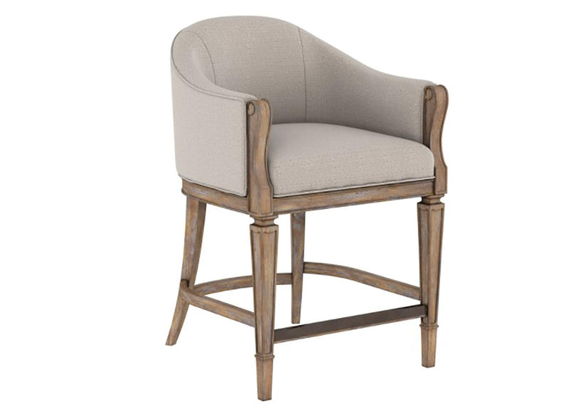 Furniture Architrave Counter Stool in Rustic Pine