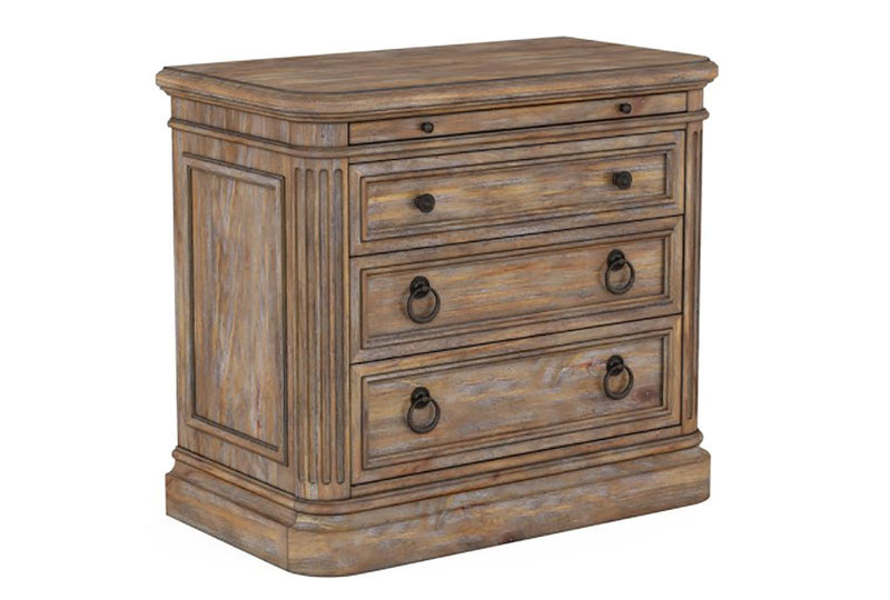 Furniture Architrave Nightstand in Rustic Pine