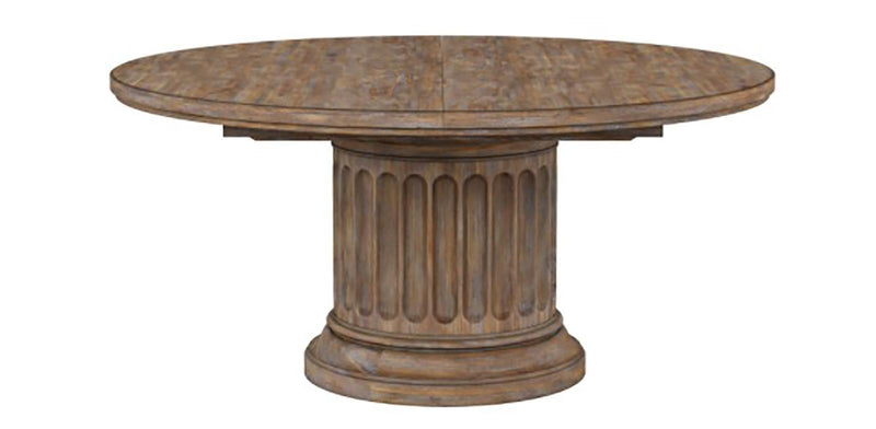 Furniture Architrave Round Dining Table in Rustic Pine