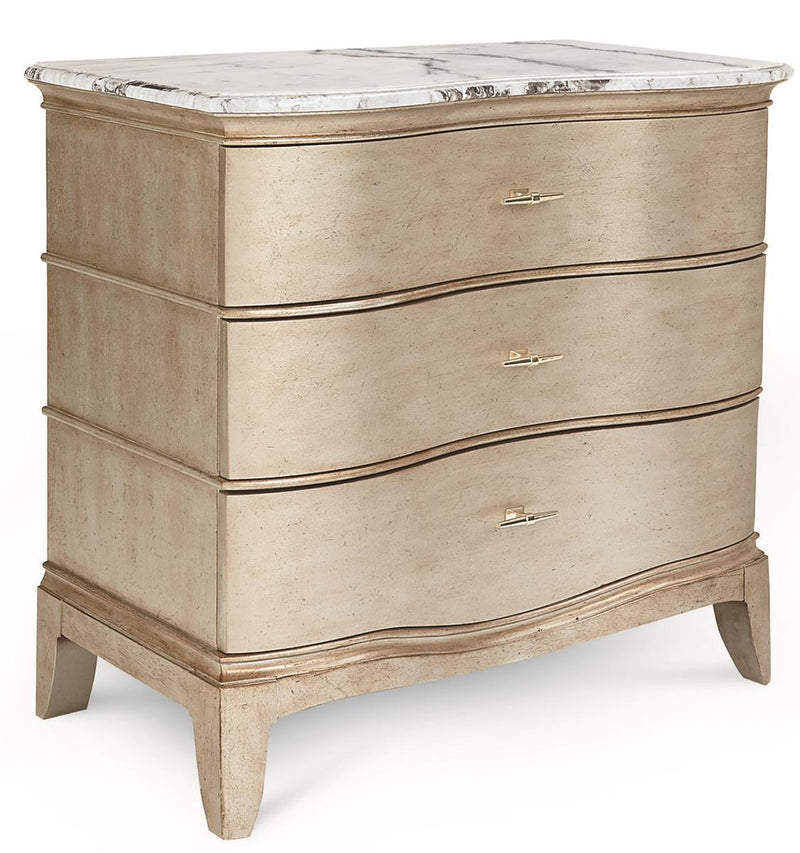 Starlite 3 Drawer Bachelor Chest in Silver