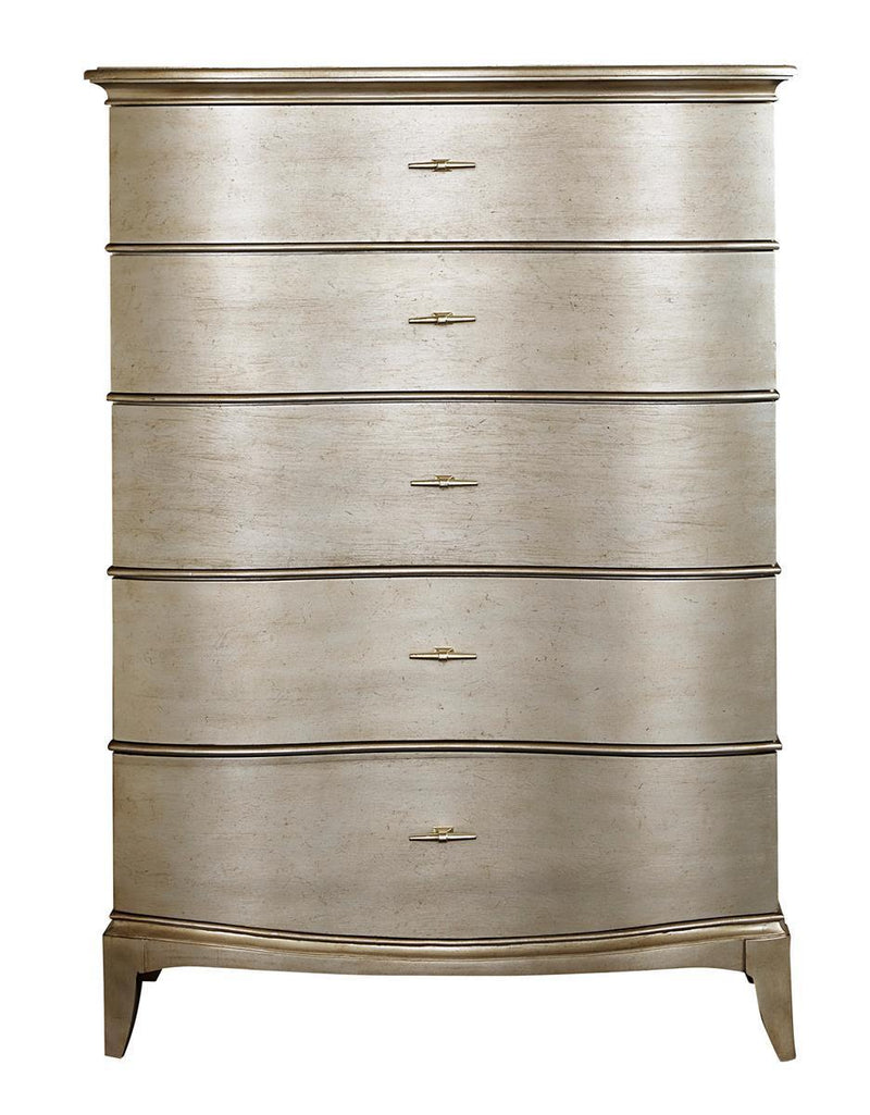 Starlite 5 Drawer Chest in Silver