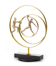 SZ0240 Modern Bronze Acrobats-Rings Sculpture — view 3