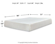 10 Inch Chime Memory Foam Mattress Set - R&R Furniture Gallery (Fountain Valley, CA)