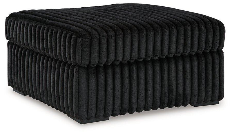 Midnight-Madness Oversized Accent Ottoman - R&R Furniture Gallery (Fountain Valley, CA)
