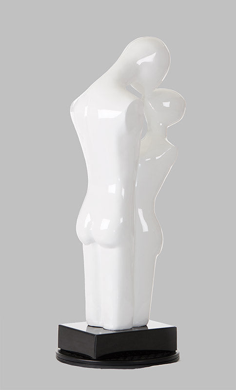 Love - Modern White Polyresin Sculpture — view 2