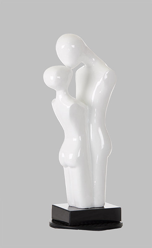 Love - Modern White Polyresin Sculpture — view 4