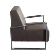 Century Accent Chair w/ Stainless Steel Frame by Diamond Sofa - Elephant Grey - R&R Furniture Gallery (Fountain Valley, CA)