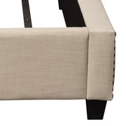 La Jolla Queen Bed with Nail Head Accent by Diamond Sofa - Desert Sand Linen - R&R Furniture Gallery (Fountain Valley, CA)