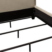 La Jolla Queen Bed with Nail Head Accent by Diamond Sofa - Desert Sand Linen - R&R Furniture Gallery (Fountain Valley, CA)