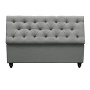 Park Ave Tufted Lift-Top Storage Trunk by Diamond Sofa - Grey Linen - R&R Furniture Gallery (Fountain Valley, CA)