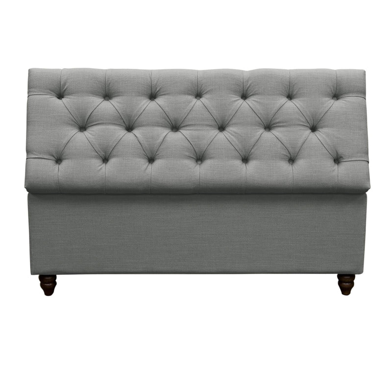 Park Ave Tufted Lift-Top Storage Trunk by Diamond Sofa - Grey Linen - R&R Furniture Gallery (Fountain Valley, CA)