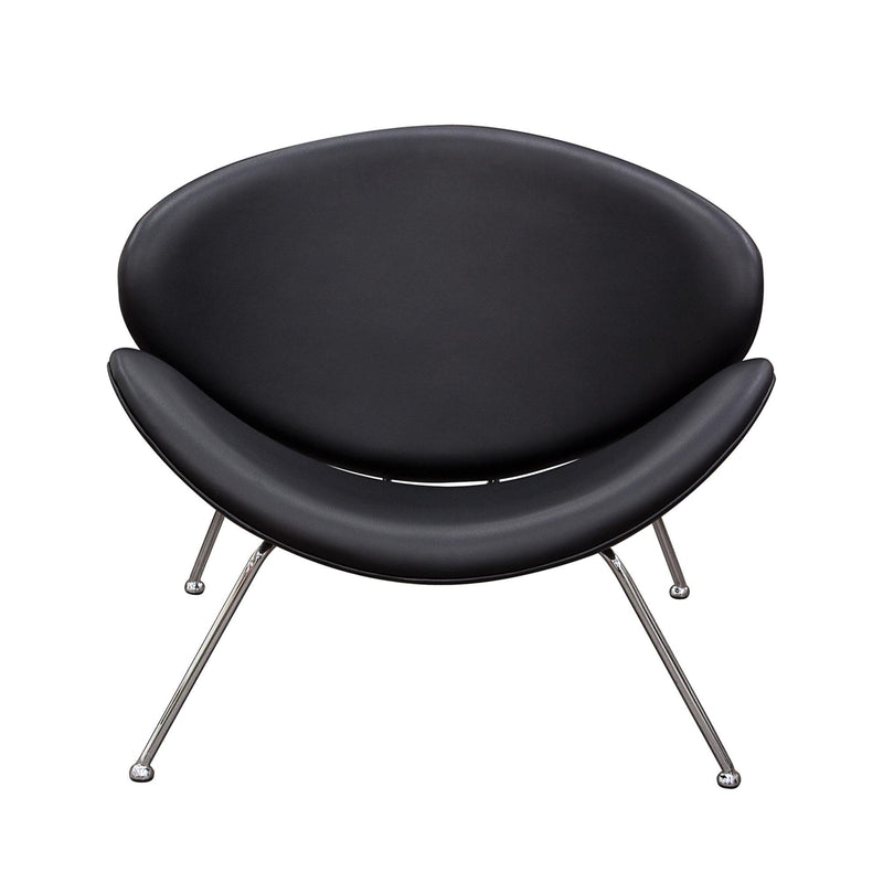 Set of (2) Roxy Black Accent Chair with Chrome Frame by Diamond Sofa - R&R Furniture Gallery (Fountain Valley, CA)