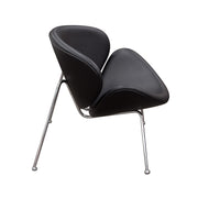 Set of (2) Roxy Black Accent Chair with Chrome Frame by Diamond Sofa - R&R Furniture Gallery (Fountain Valley, CA)