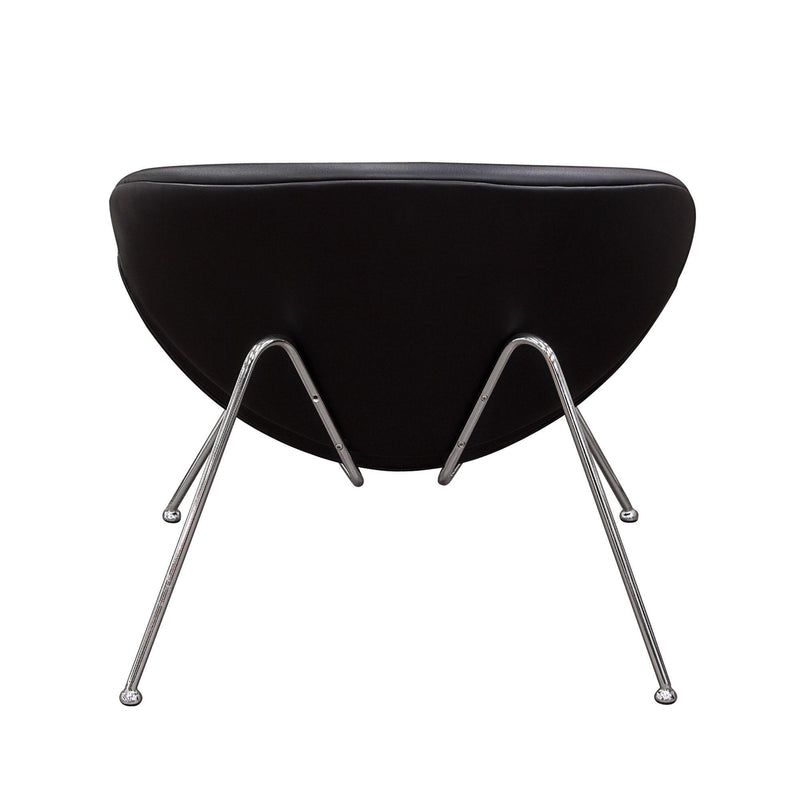 Set of (2) Roxy Black Accent Chair with Chrome Frame by Diamond Sofa - R&R Furniture Gallery (Fountain Valley, CA)