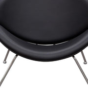 Set of (2) Roxy Black Accent Chair with Chrome Frame by Diamond Sofa - R&R Furniture Gallery (Fountain Valley, CA)