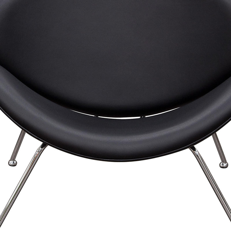Set of (2) Roxy Black Accent Chair with Chrome Frame by Diamond Sofa - R&R Furniture Gallery (Fountain Valley, CA)