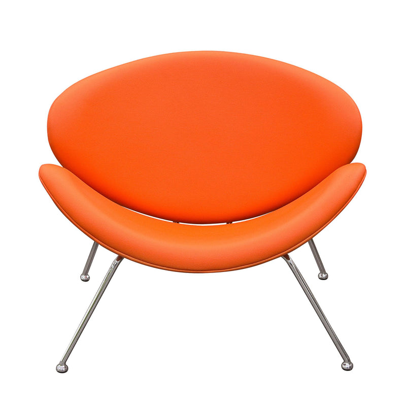 Set of (2) Roxy Orange Accent Chair with Chrome Frame by Diamond Sofa - R&R Furniture Gallery (Fountain Valley, CA)