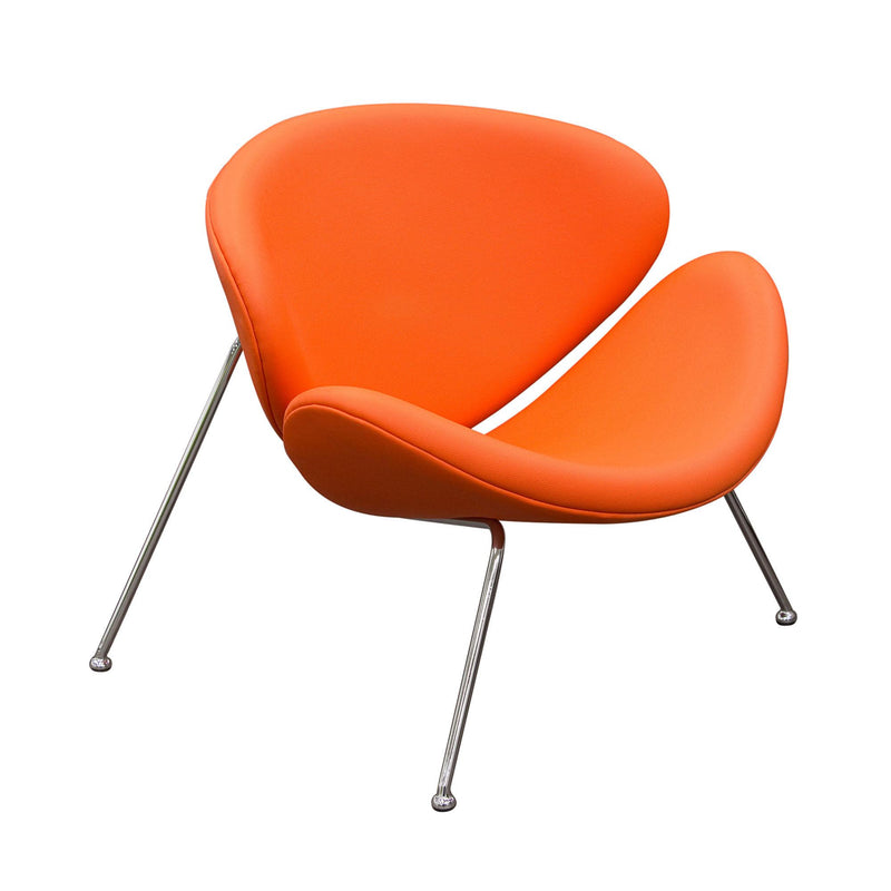 Set of (2) Roxy Orange Accent Chair with Chrome Frame by Diamond Sofa - R&R Furniture Gallery (Fountain Valley, CA)