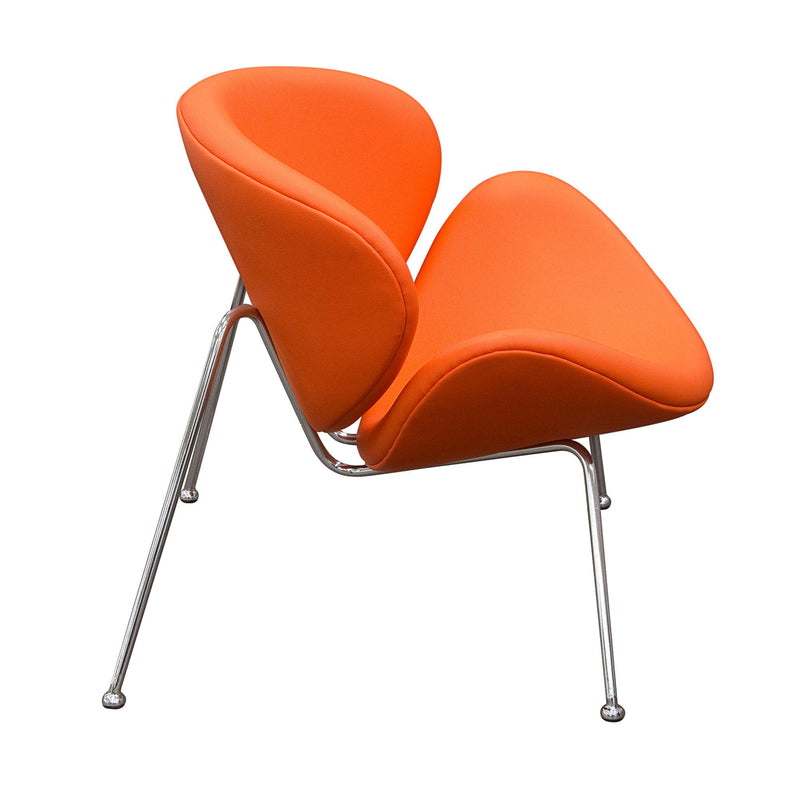 Set of (2) Roxy Orange Accent Chair with Chrome Frame by Diamond Sofa - R&R Furniture Gallery (Fountain Valley, CA)