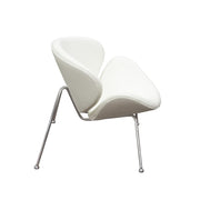 Set of (2) Roxy White Accent Chair with Chrome Frame by Diamond Sofa - R&R Furniture Gallery (Fountain Valley, CA)