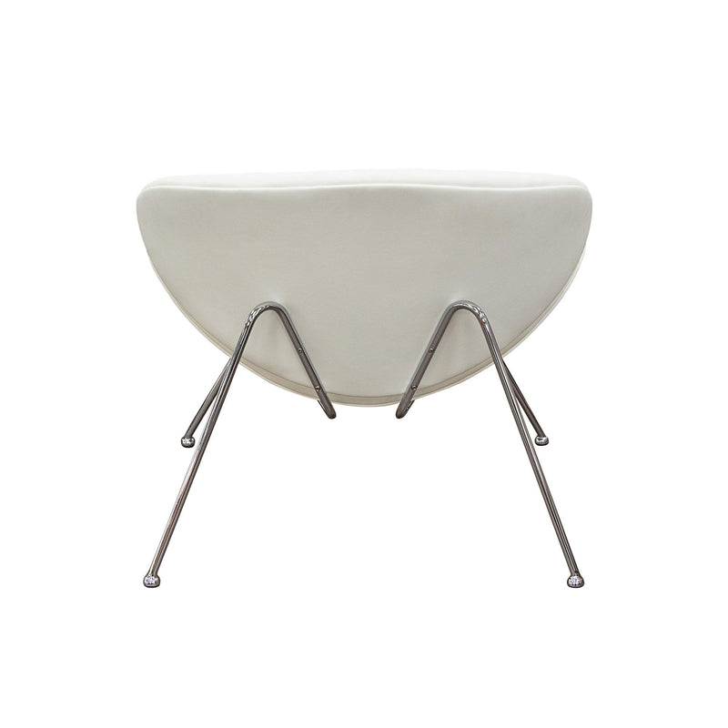 Set of (2) Roxy White Accent Chair with Chrome Frame by Diamond Sofa - R&R Furniture Gallery (Fountain Valley, CA)