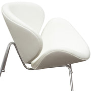 Set of (2) Roxy White Accent Chair with Chrome Frame by Diamond Sofa - R&R Furniture Gallery (Fountain Valley, CA)