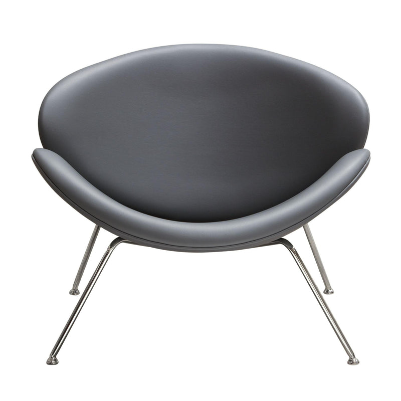 Set of (2) Roxy Accent Chair with Chrome Frame by Diamond Sofa - GREY - R&R Furniture Gallery (Fountain Valley, CA)