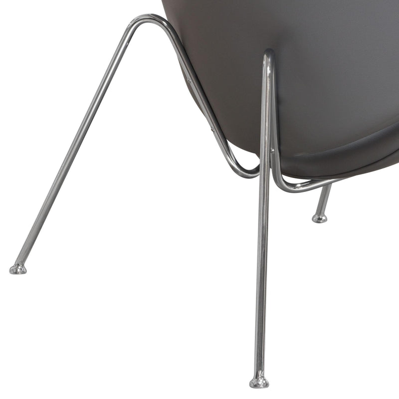 Set of (2) Roxy Accent Chair with Chrome Frame by Diamond Sofa - GREY - R&R Furniture Gallery (Fountain Valley, CA)