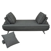 Dolce Lounge Seating Platform with Moveable Backrest Supports by Diamond Sofa - Grey Fabric - R&R Furniture Gallery (Fountain Valley, CA)