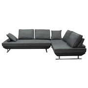 Dolce 2PC Lounge Seating Platforms with Moveable Backrest Supports by Diamond Sofa - Grey Fabric - R&R Furniture Gallery (Fountain Valley, CA)